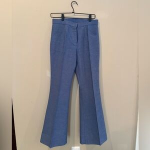 Vintage Flared Trousers Denim Chambray Jeans